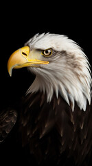 Fototapeta premium Bald Eagle in Stark Contrast