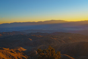 keys view sunset, joshua tree national park