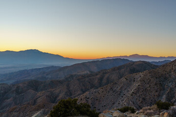 keys view sunset, joshua tree national park