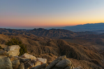 keys view sunset, joshua tree national park