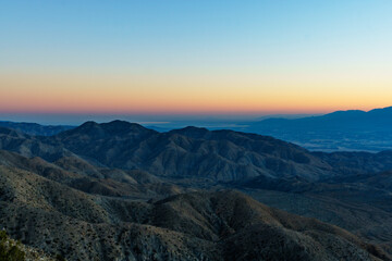 keys view sunset, joshua tree national park
