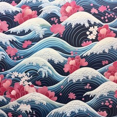pattern flower illustration design japan art