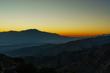 keys view sunset, joshua tree national park