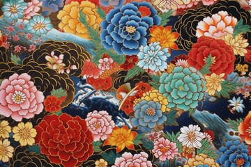 art japan background illustration, and wallpaper pattern