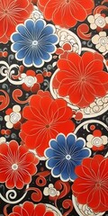 wallpaper pattern, japanese art background illustration
