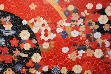 japanese art background illustration, and wallpaper pattern