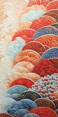japanese art background illustration, and wallpaper pattern
