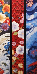 japanese art background illustration, and wallpaper pattern