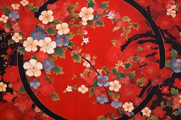 japanese art background illustration, and wallpaper pattern