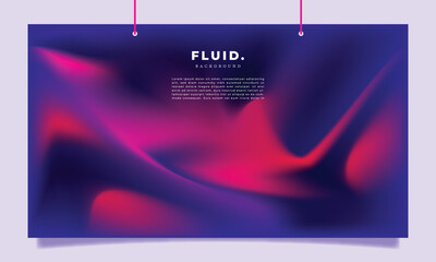 Fototapeta premium Red and purple fluid gradient mesh background template copy space. Dynamic blurred colour gradation backdrop design fo poster, landing page, banner, leaflet, pamphlet, cover, or magazine.