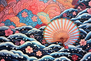 Japanese Artistry Engaging Background Patterns and Illustrations
