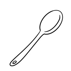 spoon drawing, spoon illustration, spoon lineart, spoon drawing for coloring, soup spoon lineart
