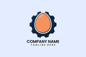 Fototapeta premium Flat gear mechanical engineering logo icon template vector illustration