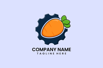 Flat gear mechanical engineering logo icon template vector illustration