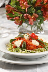 Paglia Fieno à Primavera, classic Italian pasta dish