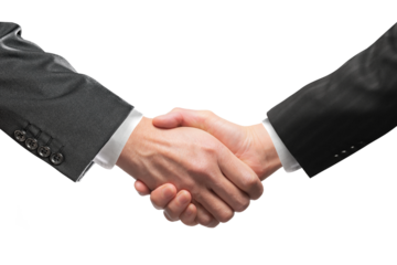 握手をしているビジネスマンの手