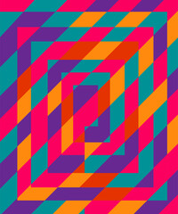 Pattern with geometric figures of various colors