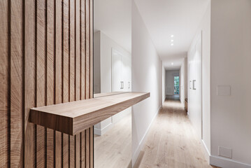 Entrance hall and corridor of a house with cabinets