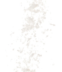 Fototapeta premium Crystal Salt flying explosion, flake white grain salts explode abstract cloud fly. Big size salt splash in air, food object element design. White background isolated high speed freeze motion