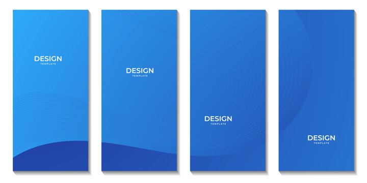 blue brochures wave abstract gradient background