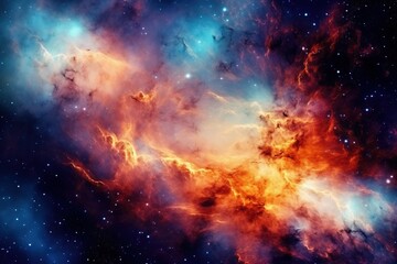 Fototapeta na wymiar Abstract space background with nebula and stars. Elements of this image furnished by NASA with AI-Generated Images.