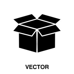 Box Packaging Icon Vector Template Flat Design illustration on white background.