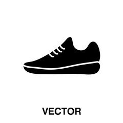 Casual Sporty Shoe Icon Vector Template Flat Design illustration on white background..eps