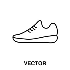 Casual Sporty Shoe Icon Vector Template Flat Design illustration on white background..eps