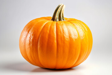Obraz premium Pumpkin on a white background. Fresh orange pumpkin organic. Ai generative.