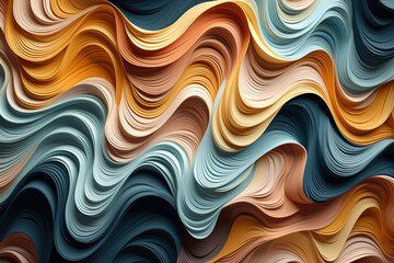 Abstract multicolored swirling background. Generative Ai. Illustration