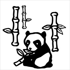 illustration panda character