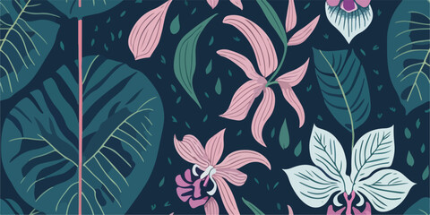 Orchid Symphony: Patterns Resonating with the Melodies of Tropical Splendor