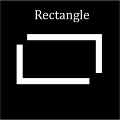 Rectangle icon flat style logo design template