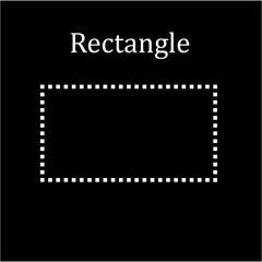 Rectangle icon flat style logo design template