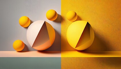 Set of geometry of spheres Shape dynamic, minimal flat ray simple exuberance Modern colors Abstract, Elegant and Modern illustrationby AI generated.
