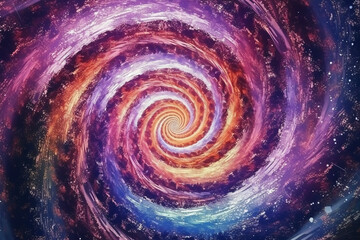반짝반짝 빛나는 은하 소용돌이. 인공지능 생성