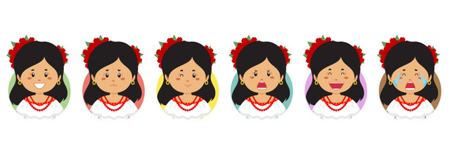 Columbia Avatar with Various Expression