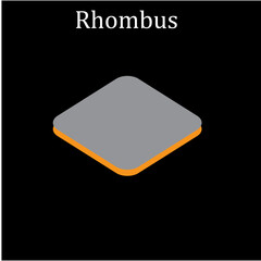 Rhombus icon vector logo design template