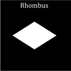 Rhombus icon vector logo design template