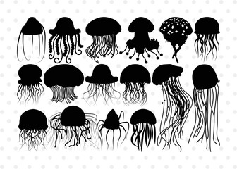 Jellyfish SVG Cut Files   Jellyfish Silhouette   Sea Fish Svg   Sealife Svg   Ocean Svg   Sea Svg   Jellyfish Bundle © ETC Craft