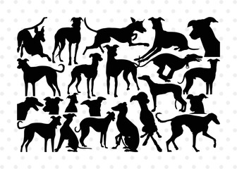 Greyhound Dog SVG Cut Files | Greyhound Dog Silhouette |  Greyhound Svg | Dog Svg | Greyhound Roaching | Greyhound Dog Bundle