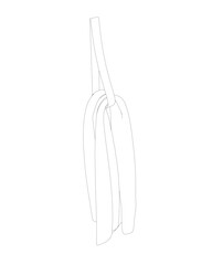 Hanger Elements of Bathroom. Vector illustration of Hanging Towel. Hotel towel line icon. Cartoon clean items for bathroom, hanging cotton textile goods for drying, towel isolated on white background.