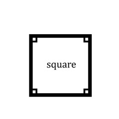 Square icon vector logo design template