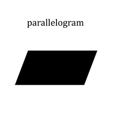 Parallelogram icon flat style logo template