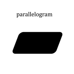 Parallelogram icon flat style logo template