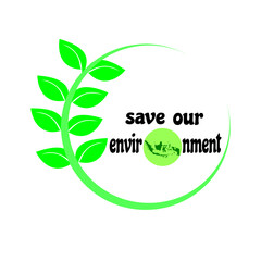 eco friendly icon. save our envronment. environment logo. Green globe logo or icon design template. Ecology symbol vector icon illustration.