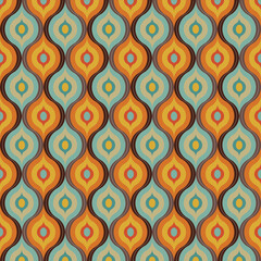 Abstract style retro seamless pattern vector illustration