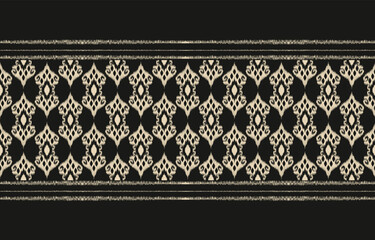 Obraz premium Ethnic abstract ikat art. Aztec ornament print. geometric ethnic pattern seamless color oriental. Design for background ,curtain, carpet, wallpaper, clothing, wrapping, Batik, vector illustration.