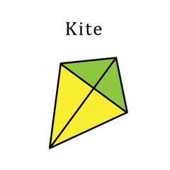 Kite icon vector logo design template