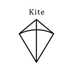 Kite icon vector logo design template